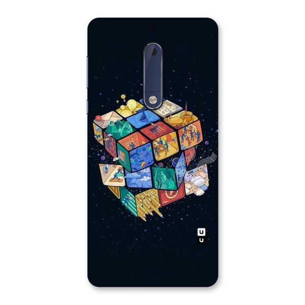 Coloured Rubic Back Case for Nokia 5
