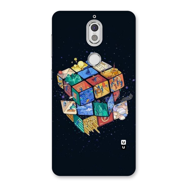 Coloured Rubic Back Case for Nokia 7