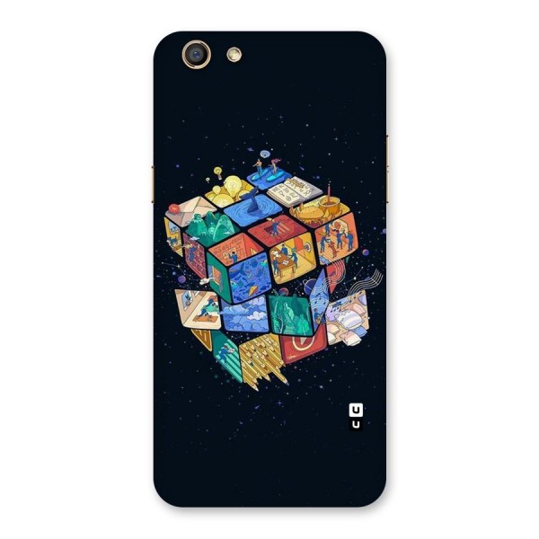 Coloured Rubic Back Case for Oppo F3