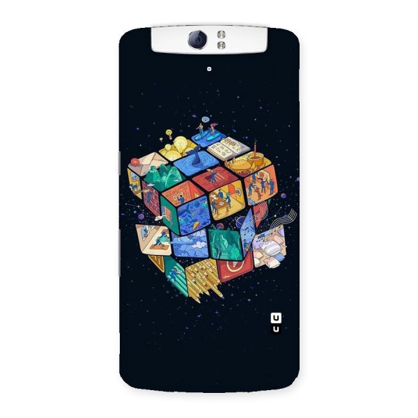 Coloured Rubic Back Case for Oppo N1