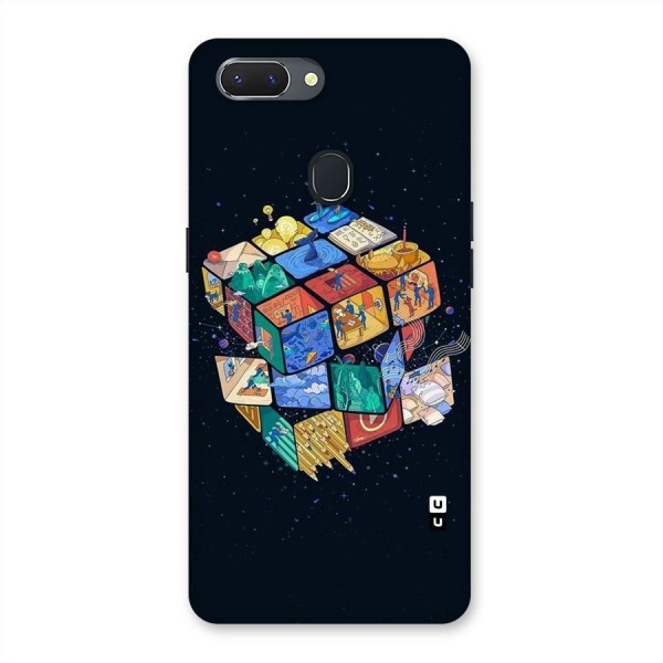 Coloured Rubic Back Case for Oppo Realme 2