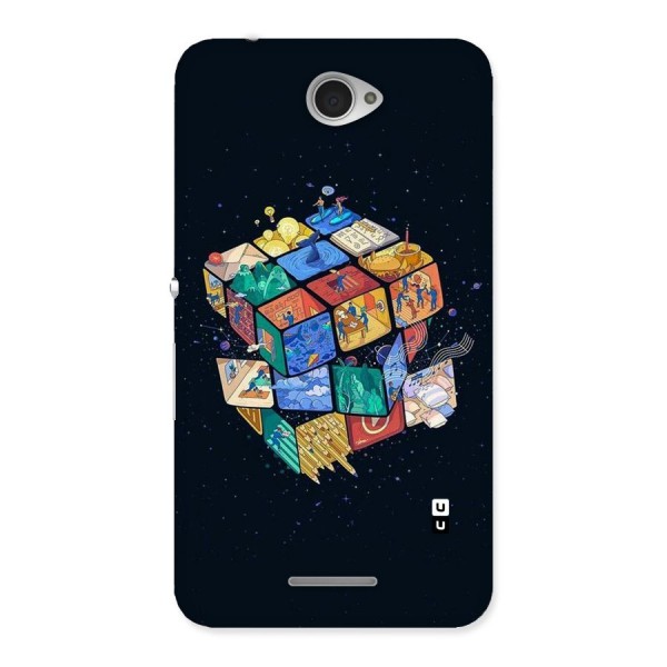 Coloured Rubic Back Case for Sony Xperia E4