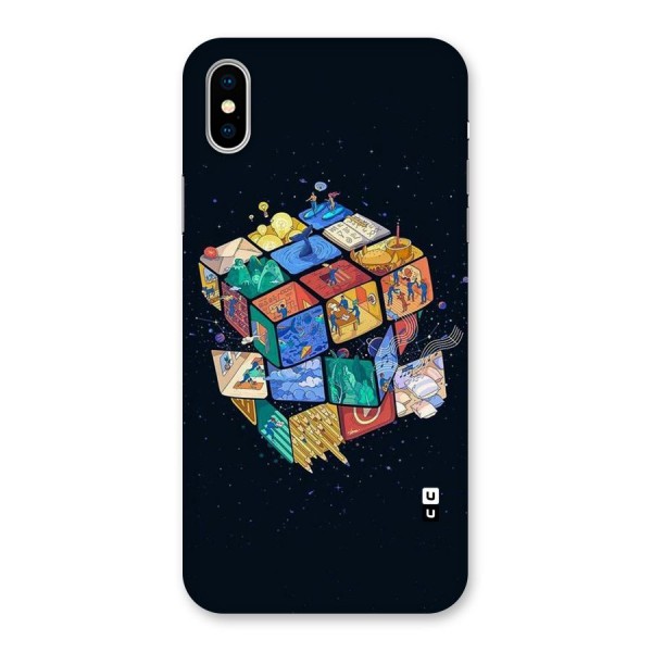 Coloured Rubic Back Case for iPhone XS