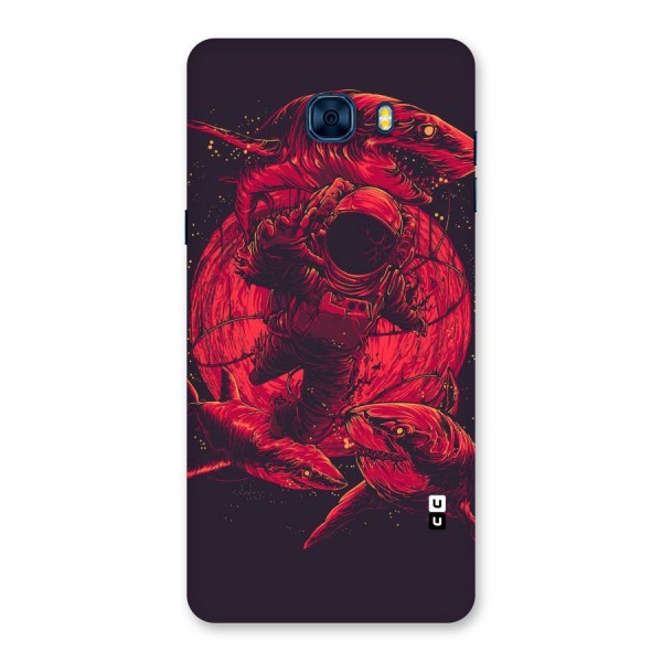Coloured Spaceman Back Case for Galaxy C7 Pro