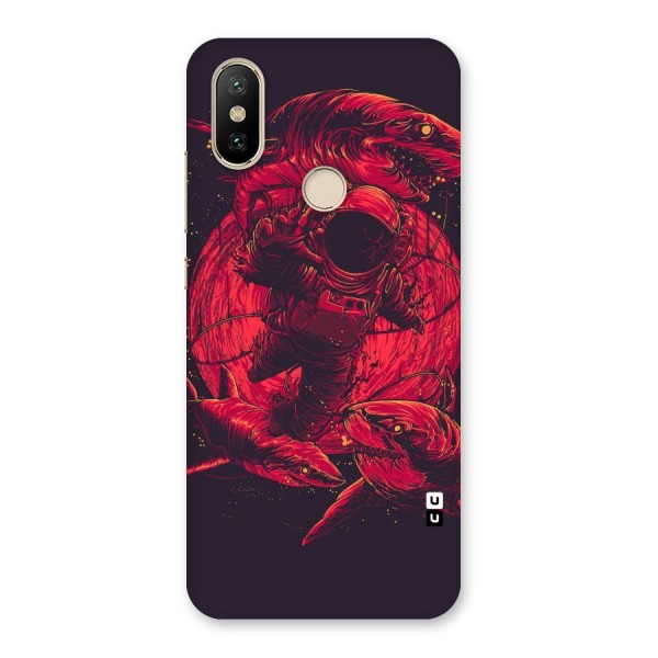 Coloured Spaceman Back Case for Mi A2