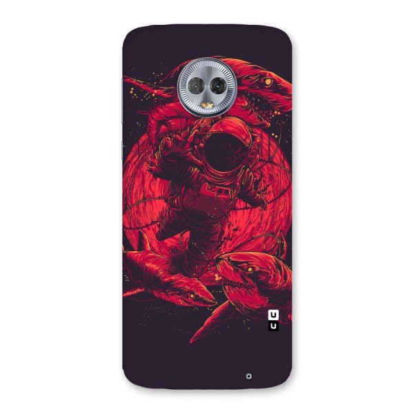 Coloured Spaceman Back Case for Moto G6 Plus