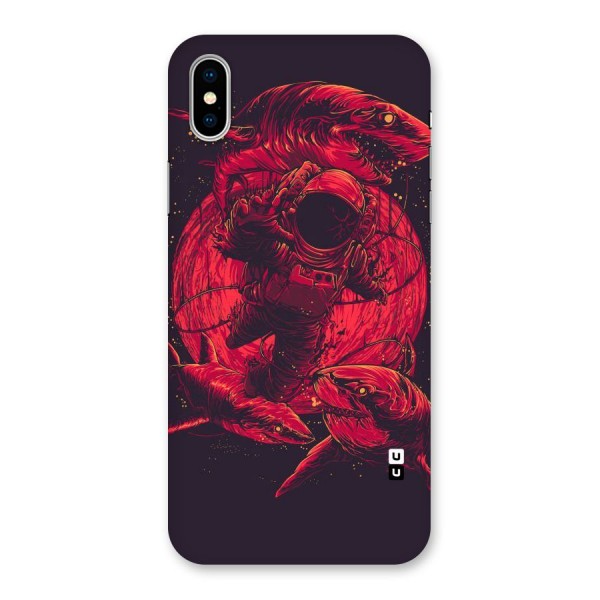 Coloured Spaceman Back Case for iPhone XS