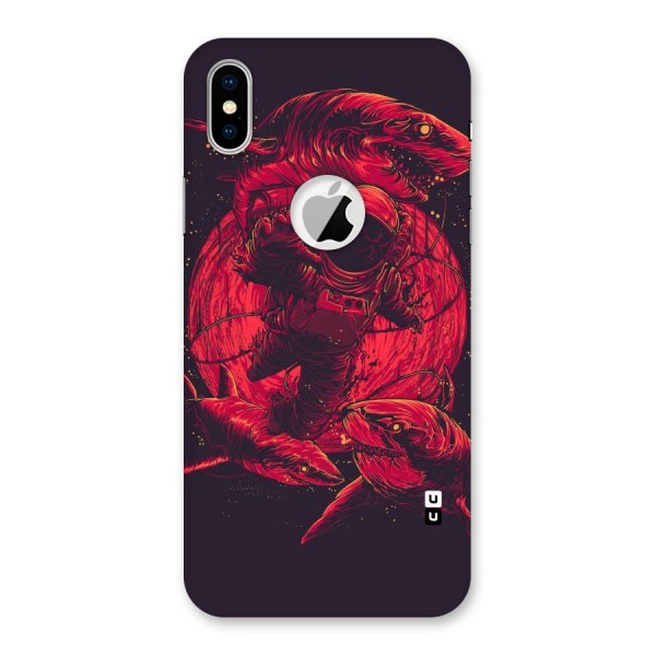 Coloured Spaceman Back Case for iPhone XS Logo Cut