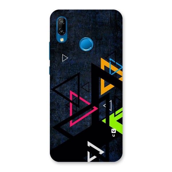 Coloured Triangles Back Case for Huawei P20 Lite