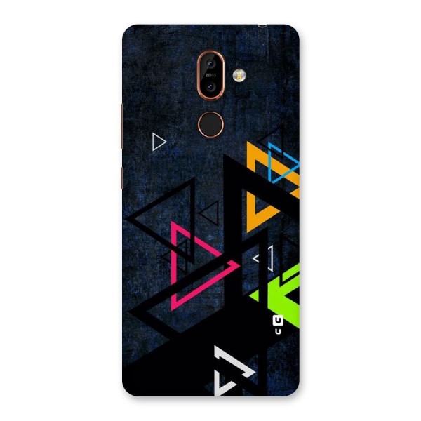 Coloured Triangles Back Case for Nokia 7 Plus