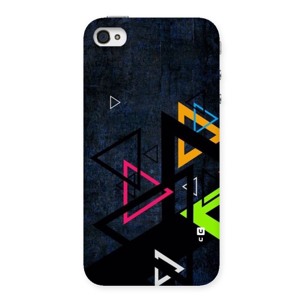 Coloured Triangles Back Case for iPhone 4 4s
