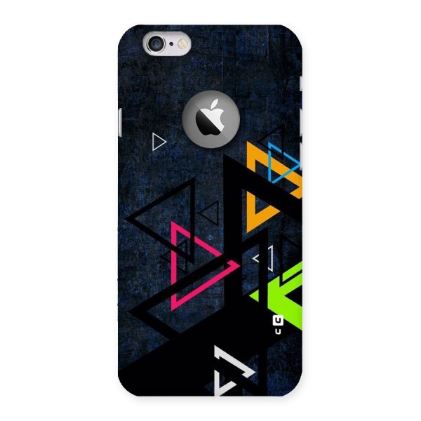 Coloured Triangles Back Case for iPhone 6 Logo Cut