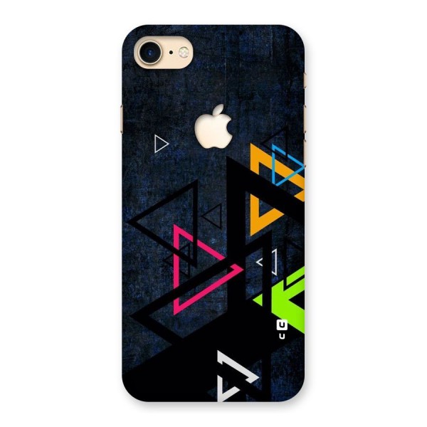 Coloured Triangles Back Case for iPhone 7 Apple Cut