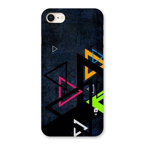 Coloured Triangles Back Case for iPhone 8