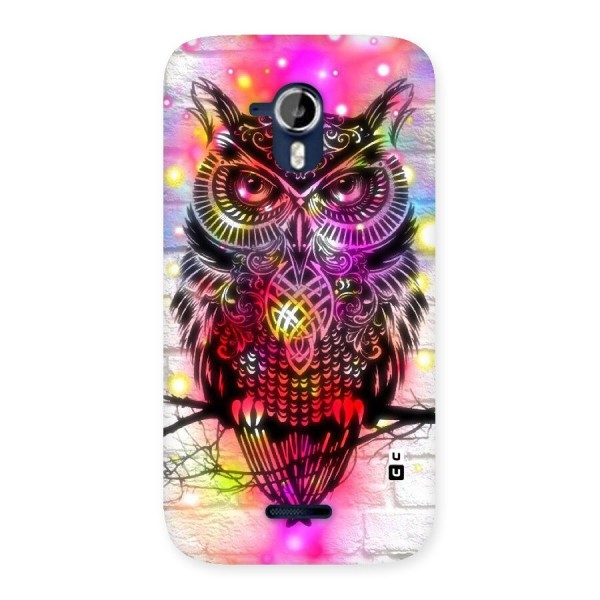 Colourful Owl Back Case for Micromax Canvas Magnus A117