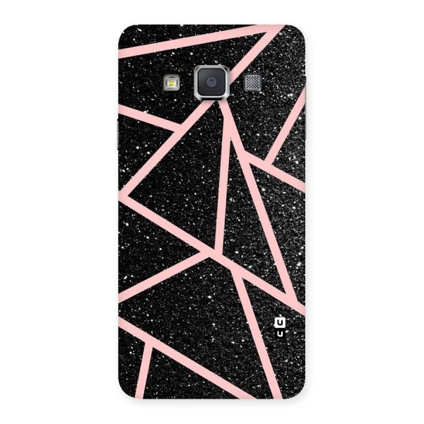Concrete Black Pink Stripes Back Case for Galaxy A3