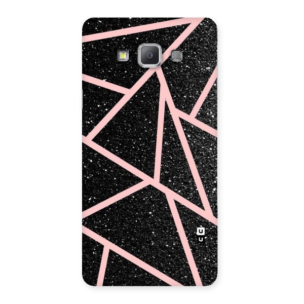 Concrete Black Pink Stripes Back Case for Galaxy A7