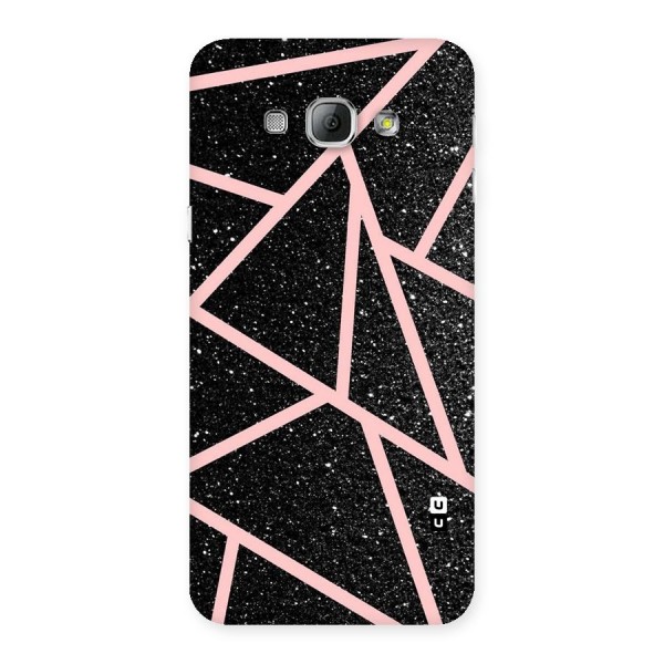 Concrete Black Pink Stripes Back Case for Galaxy A8