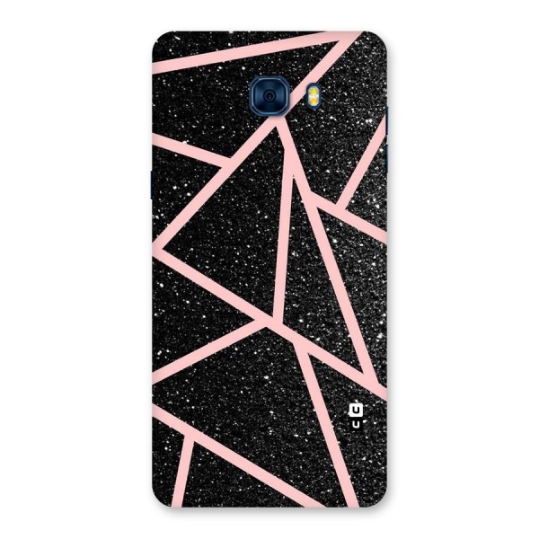 Concrete Black Pink Stripes Back Case for Galaxy C7 Pro