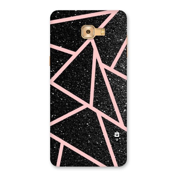 Concrete Black Pink Stripes Back Case for Galaxy C9 Pro