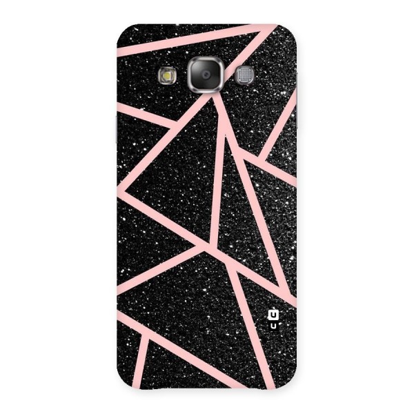 Concrete Black Pink Stripes Back Case for Galaxy E7