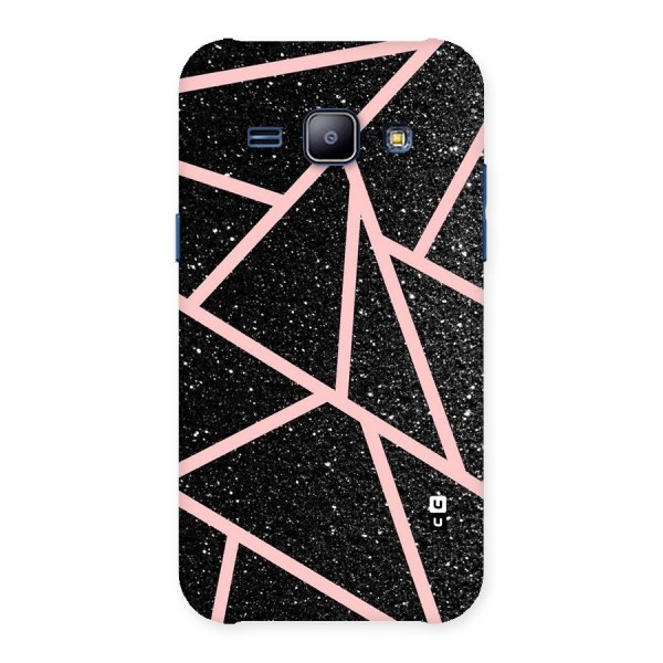 Concrete Black Pink Stripes Back Case for Galaxy J1