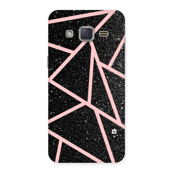 Concrete Black Pink Stripes Back Case for Galaxy J2