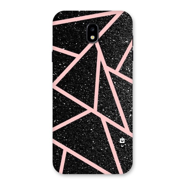 Concrete Black Pink Stripes Back Case for Galaxy J7 Pro
