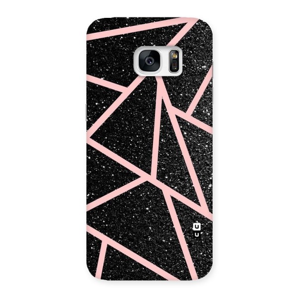 Concrete Black Pink Stripes Back Case for Galaxy S7 Edge