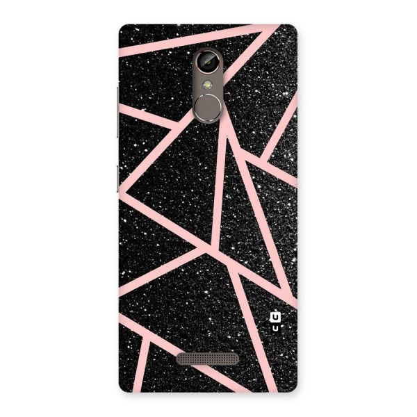 Concrete Black Pink Stripes Back Case for Gionee S6s