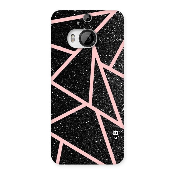 Concrete Black Pink Stripes Back Case for HTC One M9 Plus