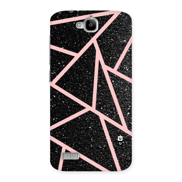 Concrete Black Pink Stripes Back Case for Honor Holly