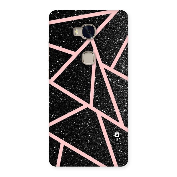 Concrete Black Pink Stripes Back Case for Huawei Honor 5X
