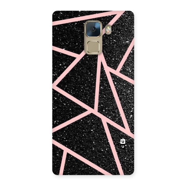 Concrete Black Pink Stripes Back Case for Huawei Honor 7