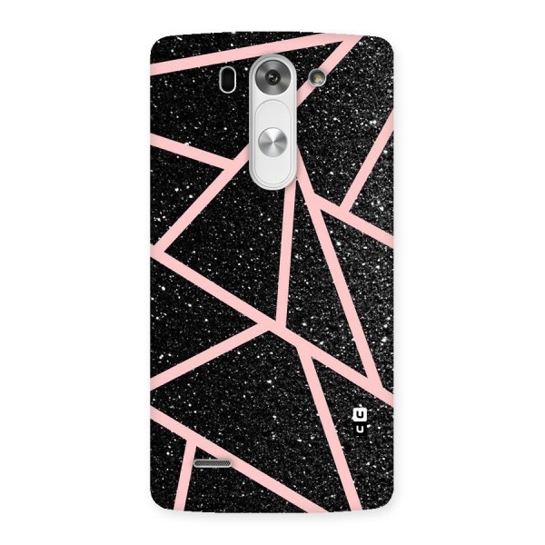 Concrete Black Pink Stripes Back Case for LG G3 Beat