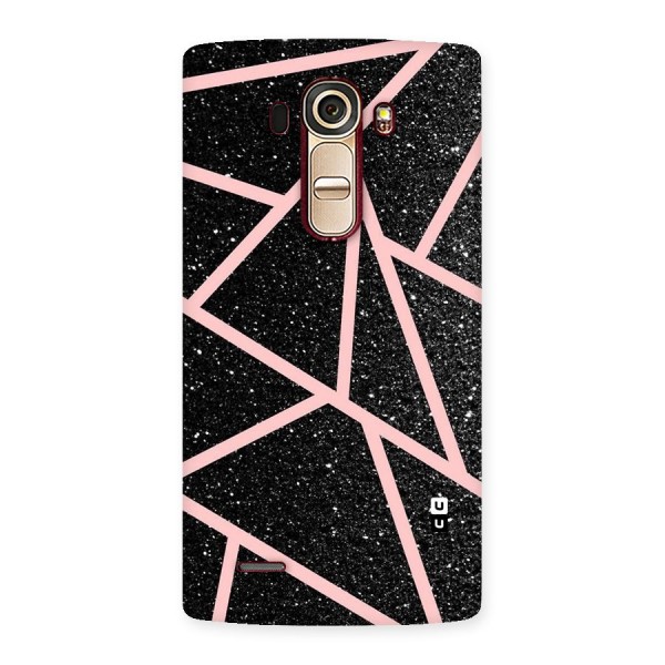 Concrete Black Pink Stripes Back Case for LG G4