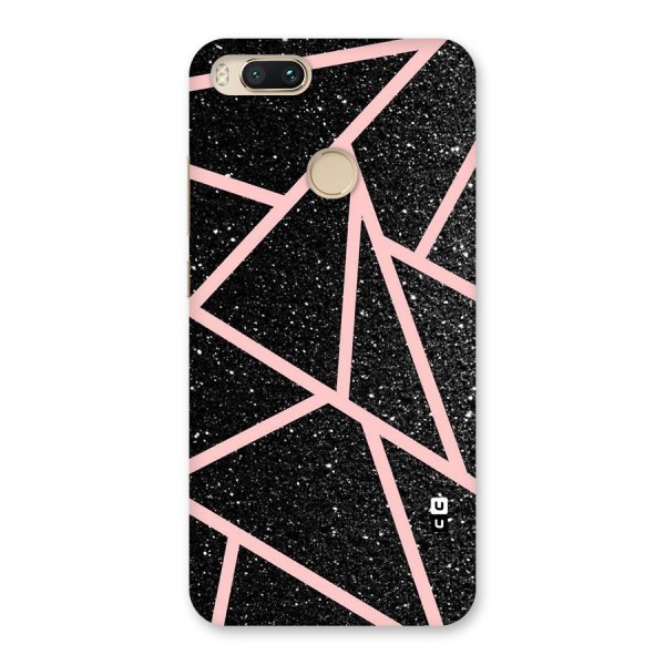 Concrete Black Pink Stripes Back Case for Mi A1