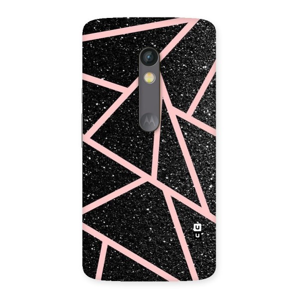 Concrete Black Pink Stripes Back Case for Moto X Play