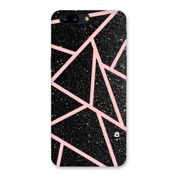 Concrete Black Pink Stripes Back Case for OnePlus 5