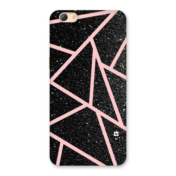 Concrete Black Pink Stripes Back Case for Oppo F3 Plus