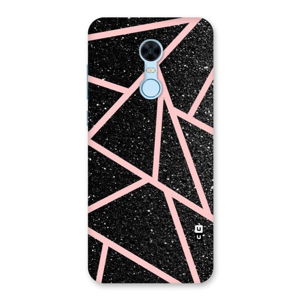 Concrete Black Pink Stripes Back Case for Redmi Note 5
