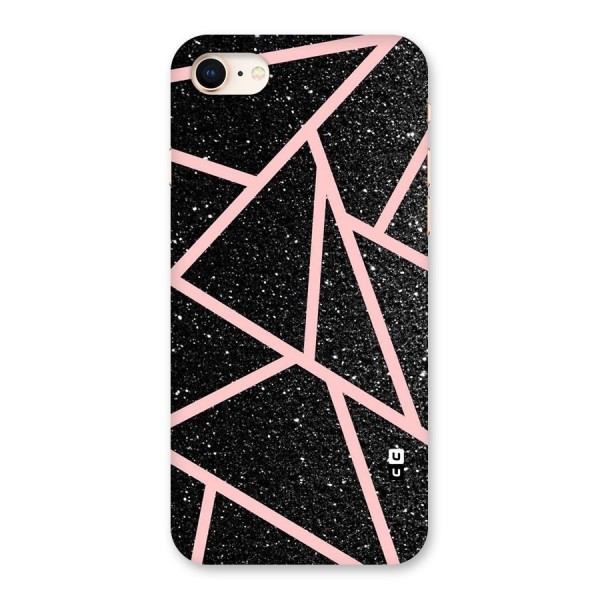 Concrete Black Pink Stripes Back Case for iPhone 8