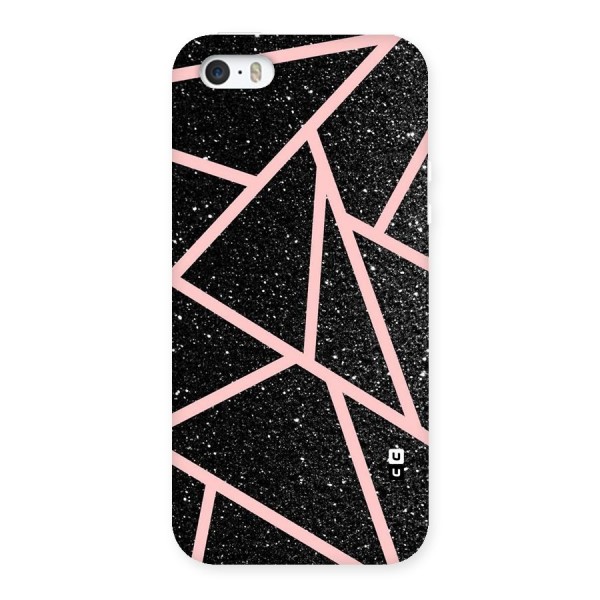 Concrete Black Pink Stripes Back Case for iPhone SE