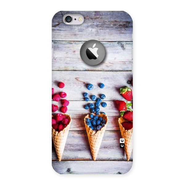 Cone Fruits Design Back Case for iPhone 6 Logo Cut