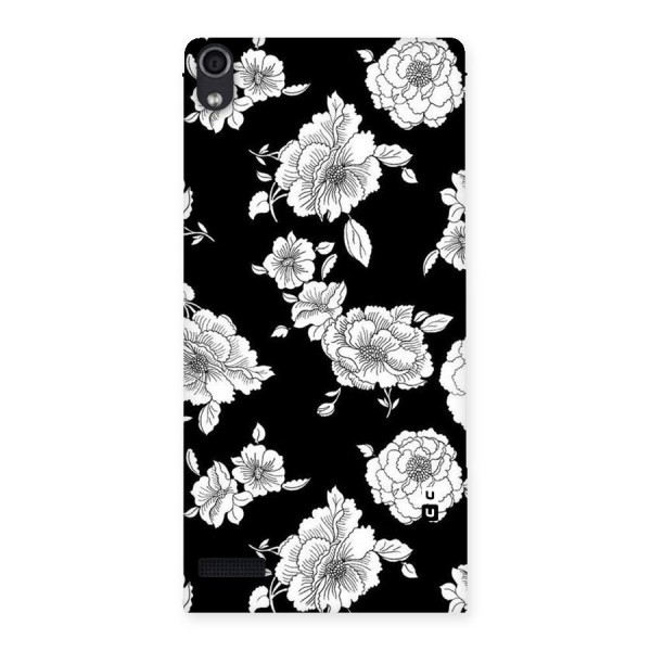 Cool Pattern Flowers Back Case for Ascend P6