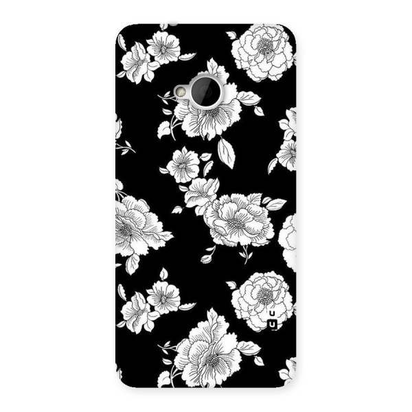 Cool Pattern Flowers Back Case for HTC One M7