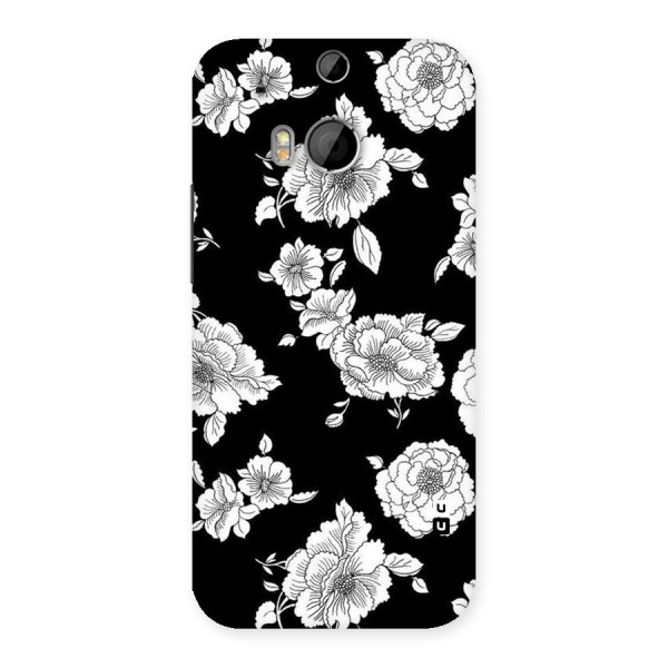 Cool Pattern Flowers Back Case for HTC One M8