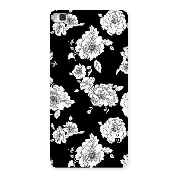 Cool Pattern Flowers Back Case for Huawei P8