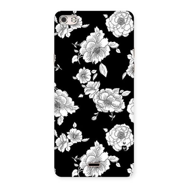 Cool Pattern Flowers Back Case for Micromax Canvas Silver 5