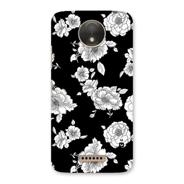 Cool Pattern Flowers Back Case for Moto C Plus